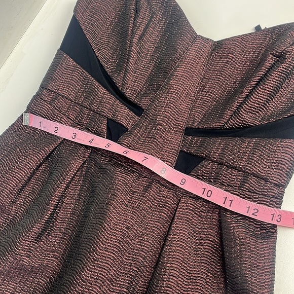 NWT holiday party dress sparkly strapless bustier sweetheart neckline mesh area - Picture 4 of 14